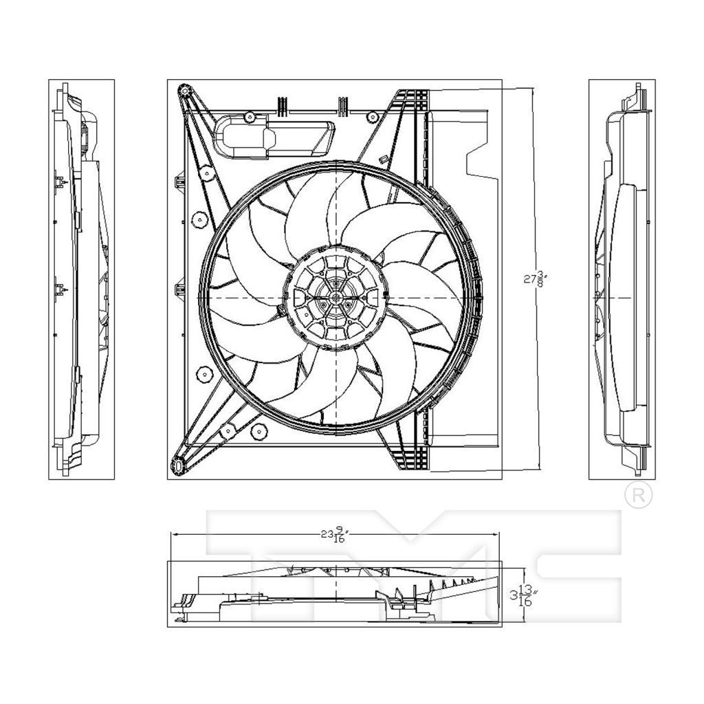 VOLVO VOLVO XC90 RADIATOR & A/C FAN ASSEMBLY OEM#306800053-PFM 2003-2014 PL# VO3115112