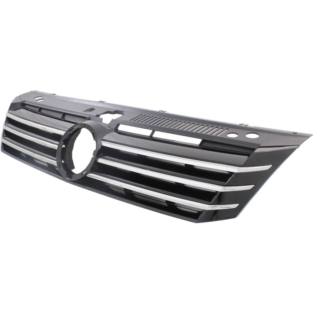 VOLKSWAGEN PASSAT GRILLE CHR/BLK (WO/ 4 VERTICAL CHROME MLDG) **CAPA** OEM#561853651COQE 2012-2015 PL#VW1200153C