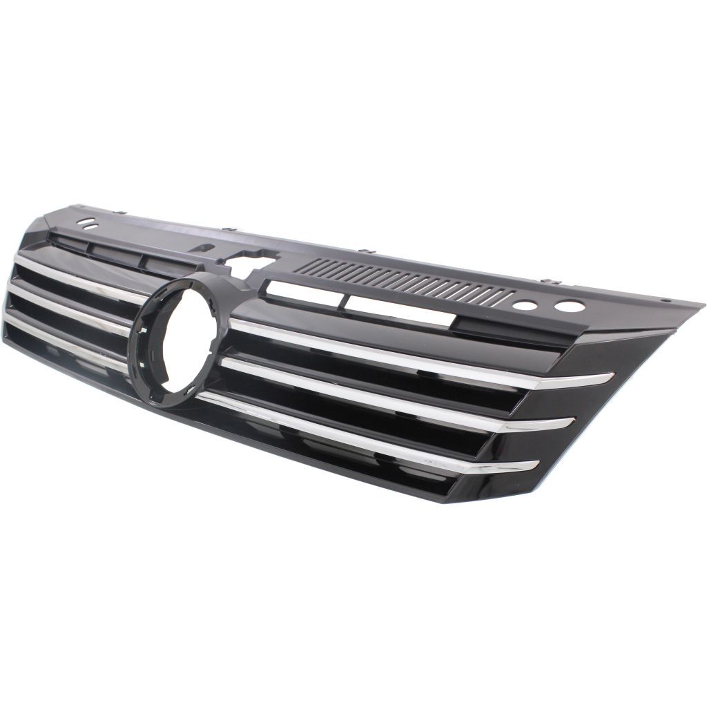VOLKSWAGEN PASSAT GRILLE CHR/BLK (WO/ 4 VERTICAL CHROME MLDG) **CAPA** OEM#561853651COQE 2012-2015 PL#VW1200153C