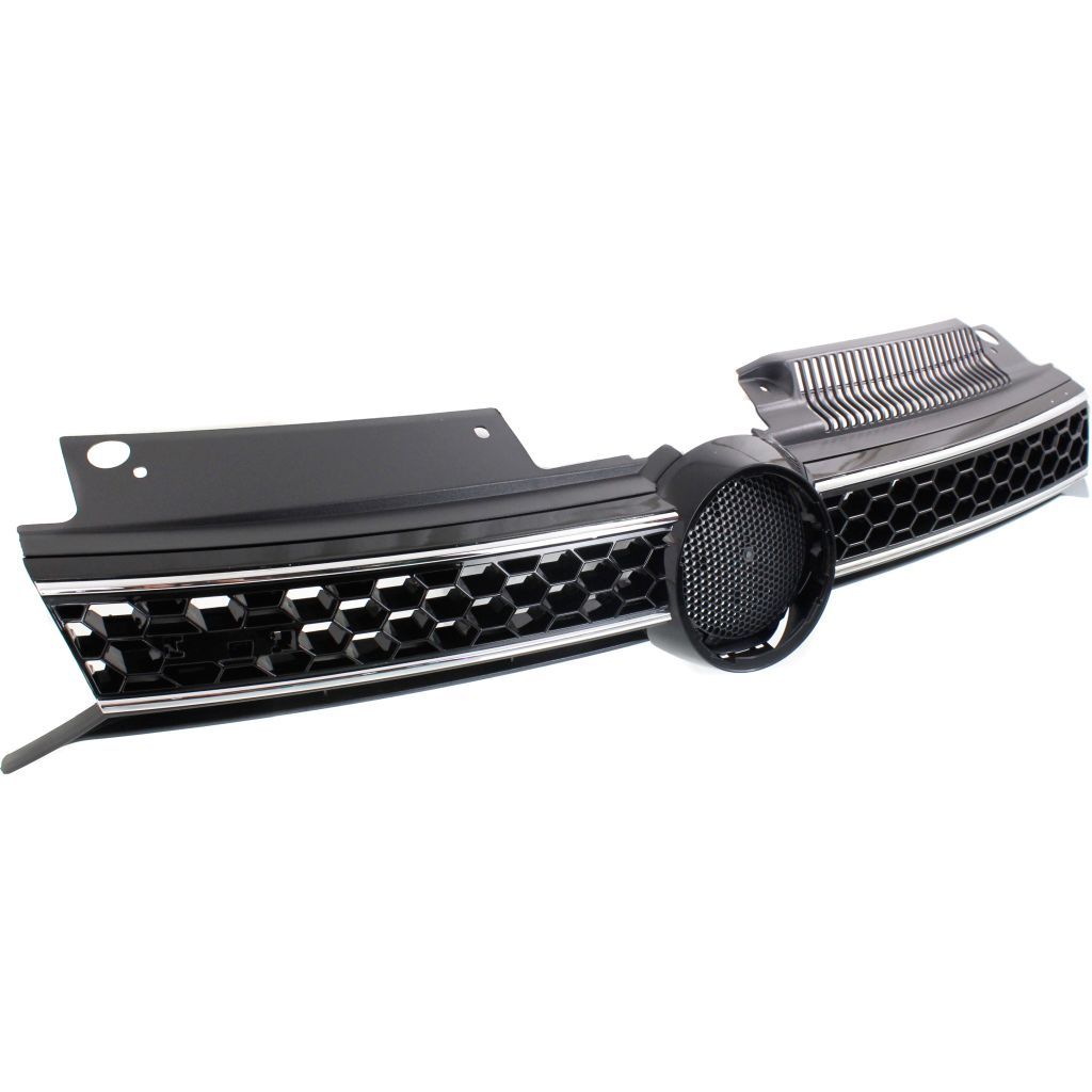 VOLKSWAGEN GTI 2/4DOORS GRILLE BLK/CHR MOLDING OEM#5K0853651BGATL 2010-2014 PL#VW1200159