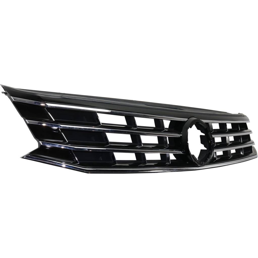 VOLKSWAGEN PASSAT GRILLE ASSEMBLY PTD (W/BLK&CHR MLDG;W/COLLISION HALOGEN LAMP;EXC GT/R-LINE)**CAPA** OEM#561853651HOQE 2016-2019 PL#VW1200169C