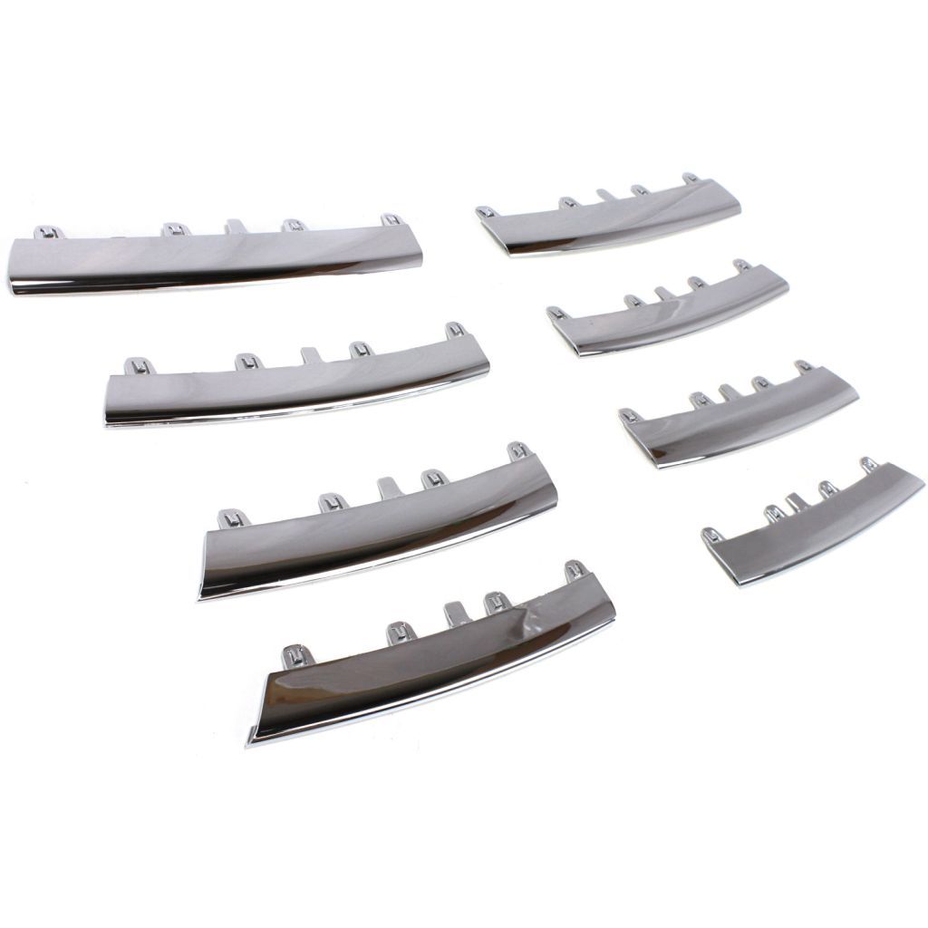 VOLKSWAGEN JETTA SEDAN (GEN 5) GRILLE MOLDING CENTER INSERT (CHR)(8 PCS SET) OEM#1KM898653 2005-2010 PL#VW1211100