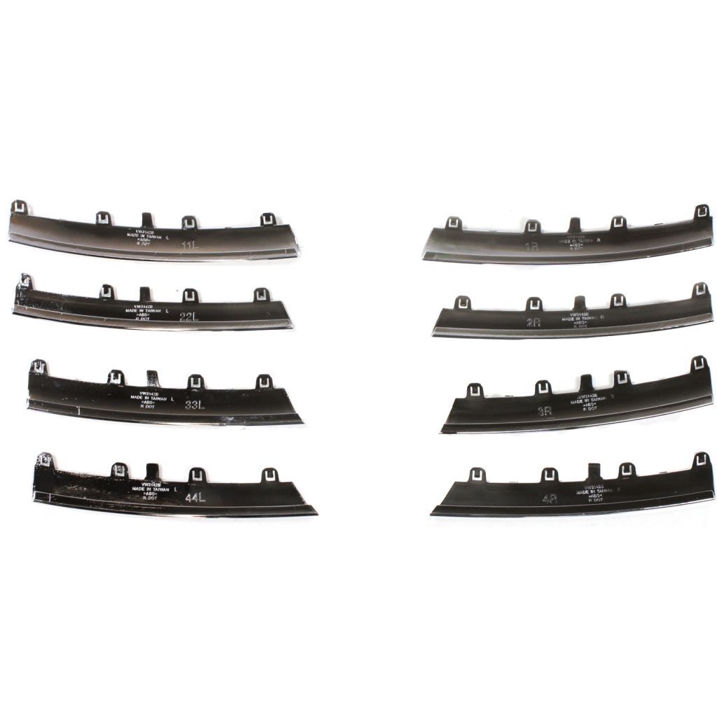 VOLKSWAGEN JETTA SEDAN (GEN 5) GRILLE MOLDING CENTER INSERT (CHR)(8 PCS SET) OEM#1KM898653 2005-2010 PL#VW1211100