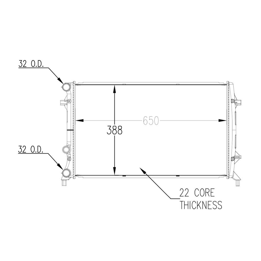 VOLKSWAGEN PASSAT RADIATOR 2.5L OEM#5C0121251F 2012-2019 PL#VW3010162